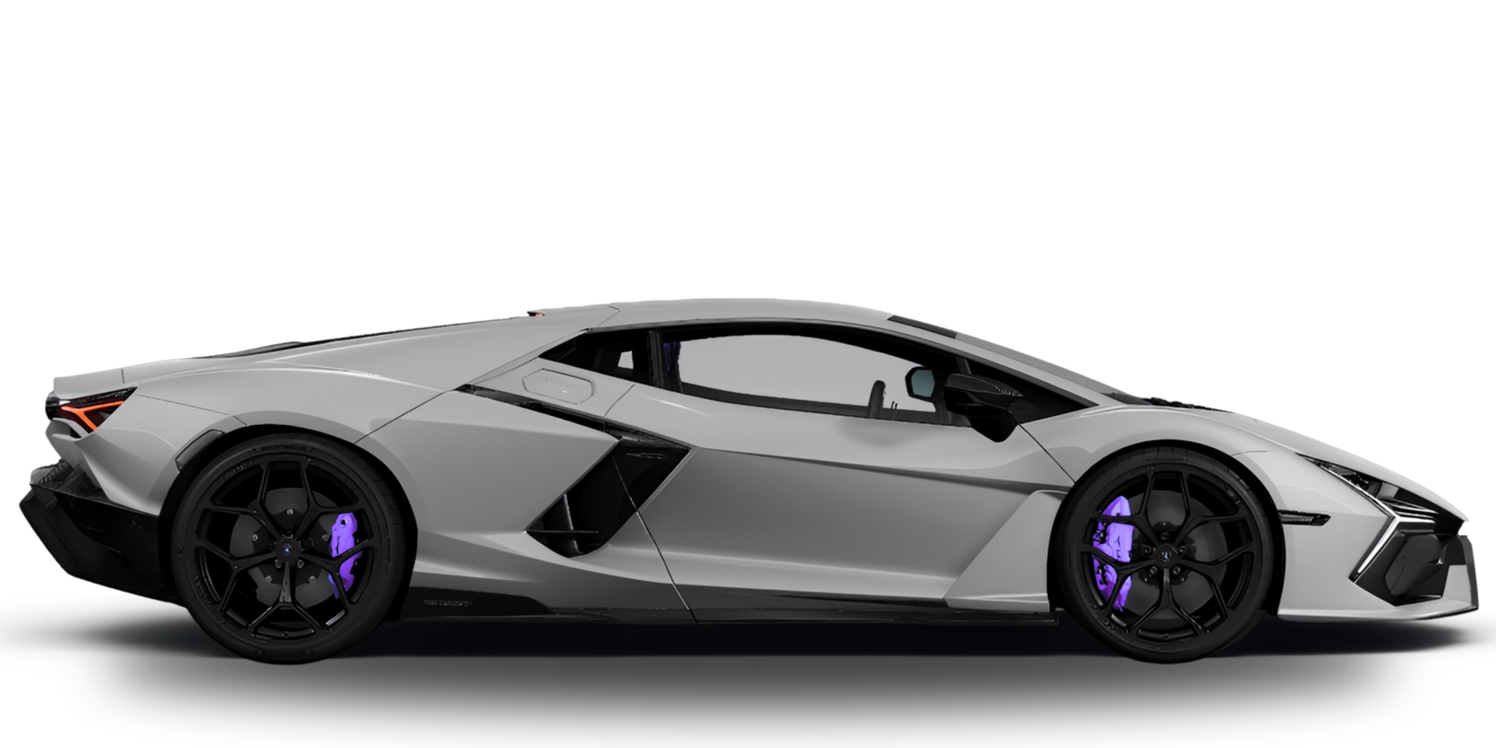 Lamborghini Revuelto gris Grigio vue de côté, V12 hybride
