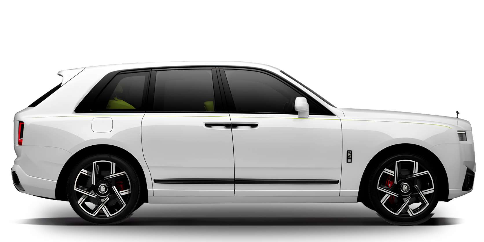 Rolls-Royce Cullinan blanche vue de côté, SUV de luxe